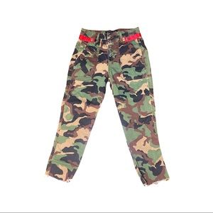 Veronica Beard 26 Arya Straight High Rise Camo Jeans